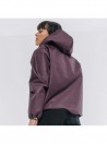 Burgundy anorak wind jacket