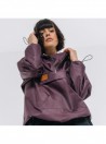 Burgundy anorak wind jacket