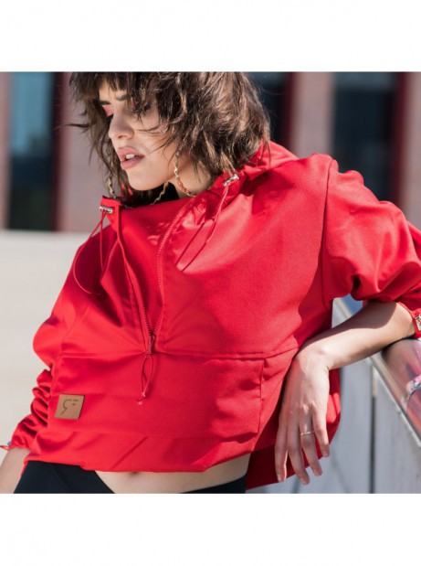 Anorak wind jacket red