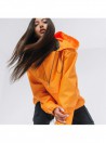 Orange anorak wind jacket