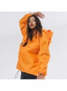 Orange anorak wind jacket