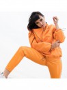 Orange anorak wind jacket