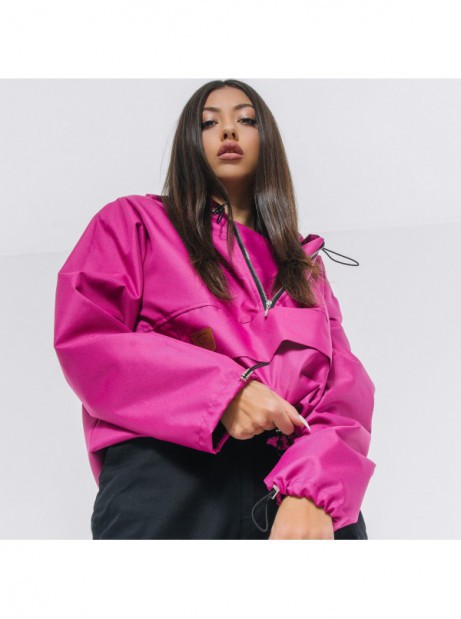 Fuchsia anorak wind jacket