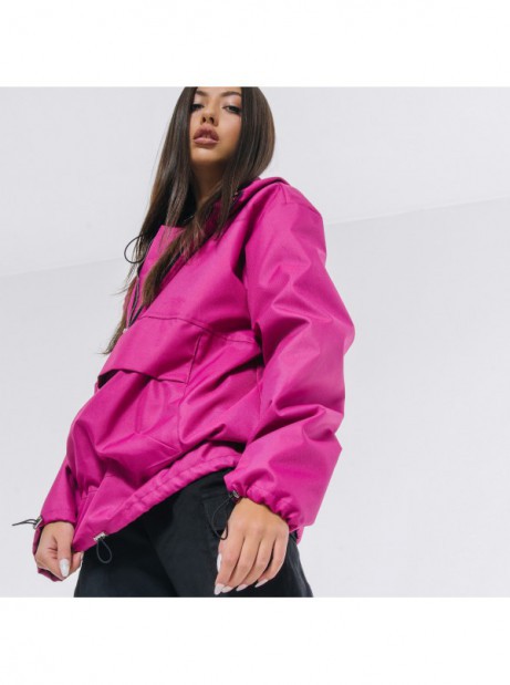 Fuchsia anorak wind jacket