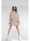 Wind jacket longline beige mocca