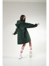 Bottle green longline wind jacket