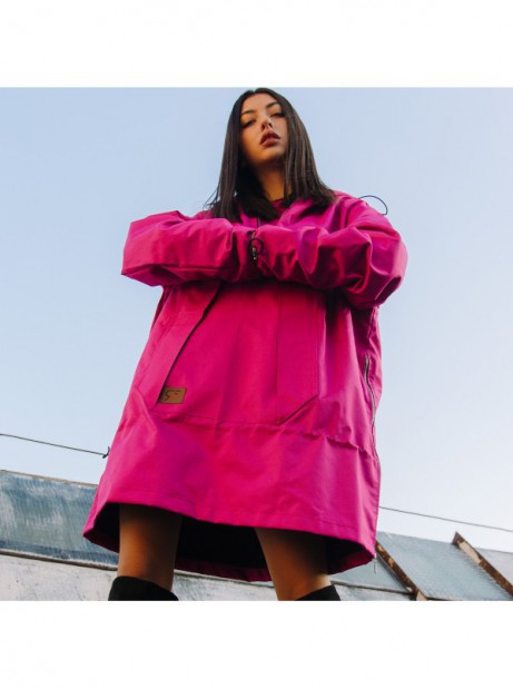 Wind jacket longline fuchsia