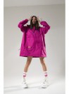 Wind jacket longline fuchsia