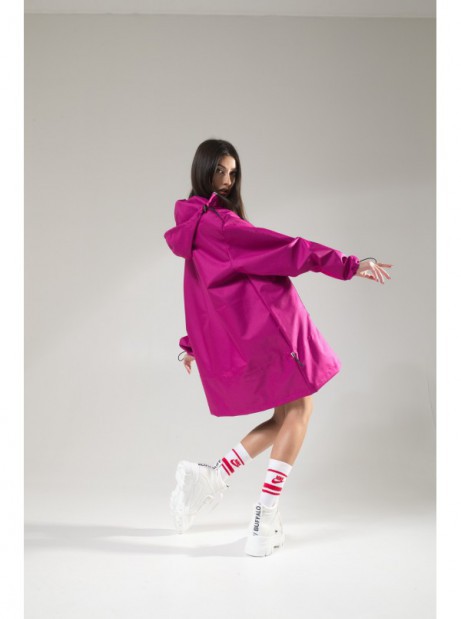 Wind jacket longline fuchsia