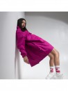 Wind jacket longline fuchsia