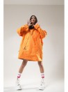 Longline wind jacket orange