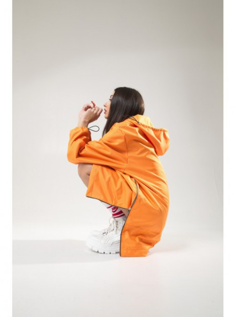 Longline wind jacket orange