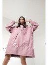 Wind jacket longline dusty pink