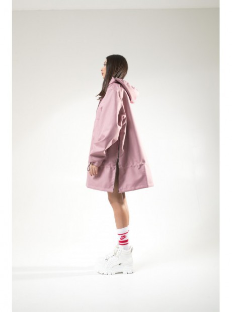 Wind jacket longline dusty pink