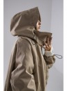 Parka Longline Hoodie Oversize mocca