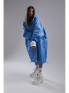 Longline hoodie oversize baby blue coat