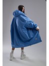 Longline hoodie oversize baby blue coat