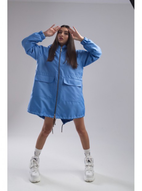 Parka jacket / coat baby blue