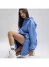 Longline baby blue wind jacket