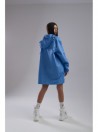 Longline baby blue wind jacket