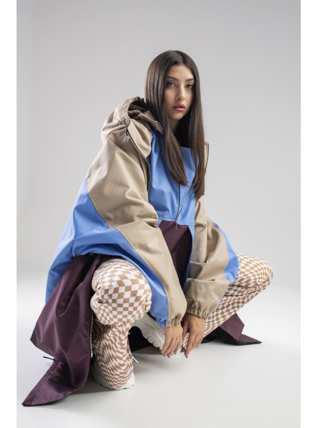 Longline hoodie oversize coat colorful