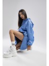 Longline baby blue wind jacket