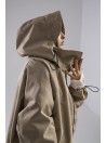 Parka Longline Hoodie Oversize mocca