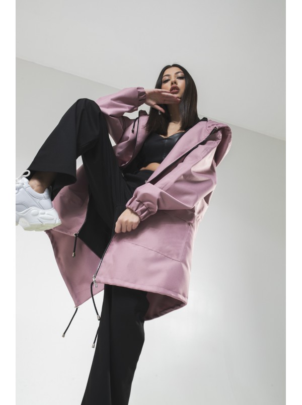 Kurtka / płaszcz typu parka dusty pink