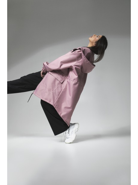 Jacket / parka coat dusty pink