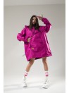 Wind jacket longline fuchsia