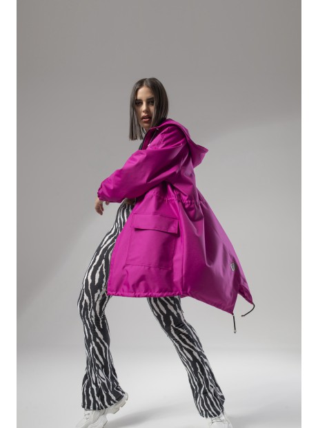 Fuchsia parka jacket / coat