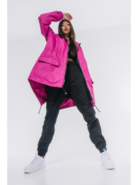 Fuchsia parka jacket / coat