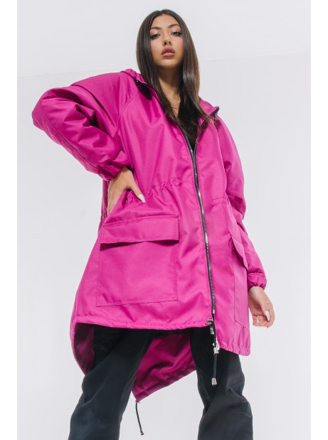 Fuchsia parka jacket / coat