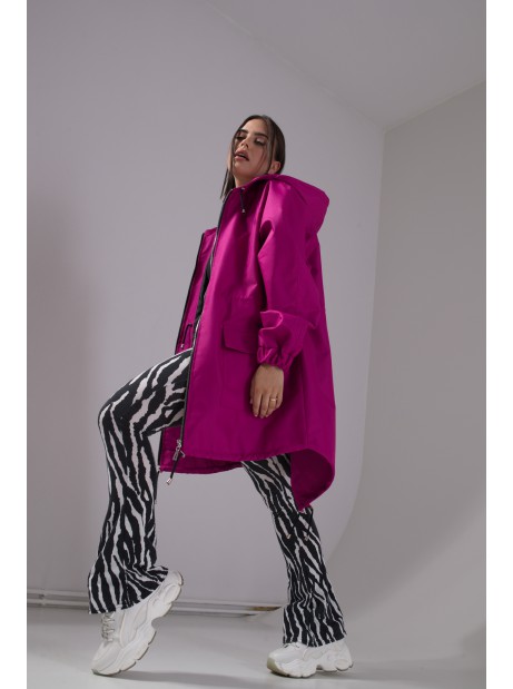 Fuchsia parka jacket / coat