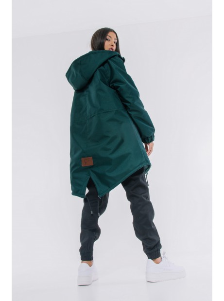 Bottle green parka jacket / coat