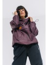 Burgundy anorak wind jacket