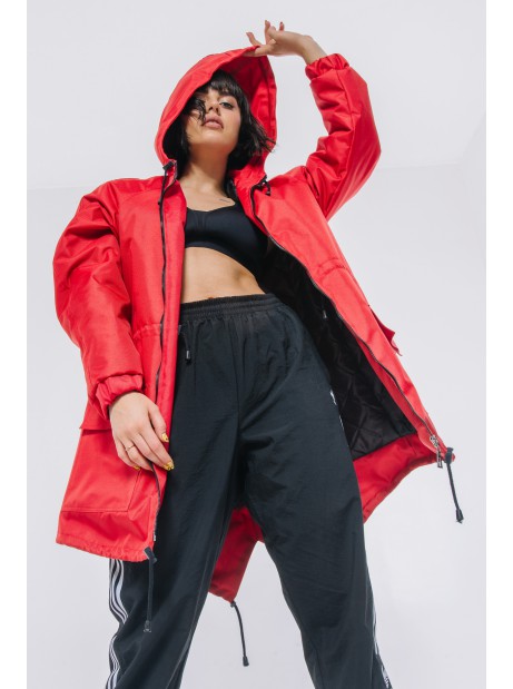 Red parka jacket / coat