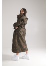 Longline Hoodie Oversize parka in camo