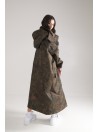 Longline Hoodie Oversize parka in camo