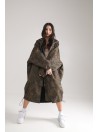 Płaszcz Longline Hoodie oversize camo
