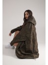Płaszcz Longline Hoodie oversize camo