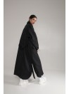 Longline Collar Oversize Parka Black