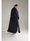 Longline Collar Oversize Parka Black