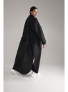 Longline Collar Oversize Parka Black