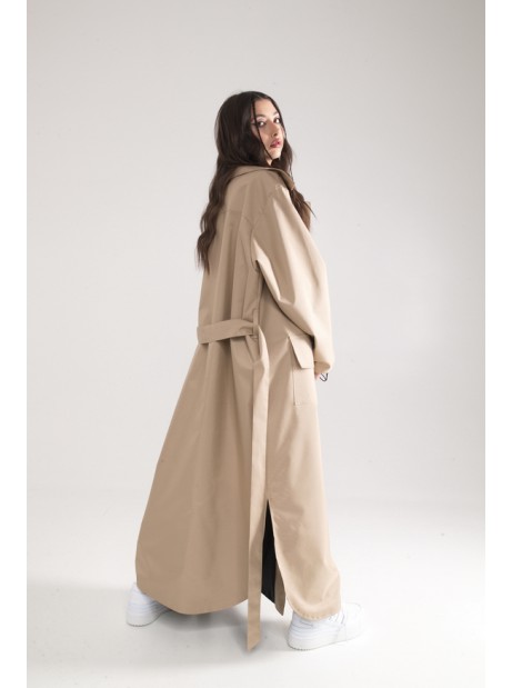 Parka Longline Collar Oversize mocca