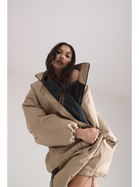 Bomber oversize jacket mocca