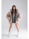 Bomber oversize jacket mocca