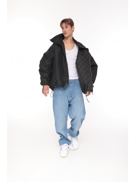 Kurtka typu bomber oversize czarna