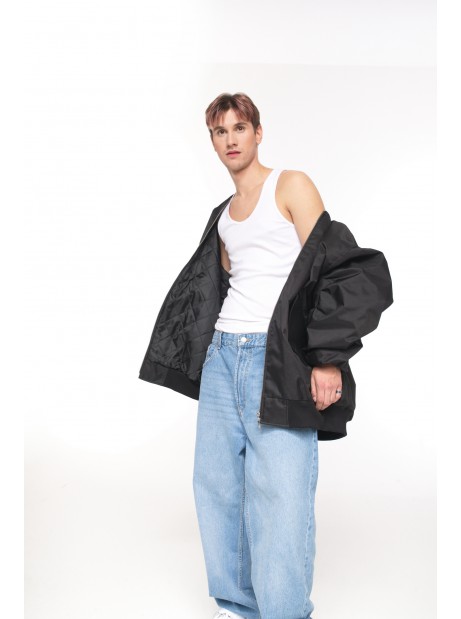 Bomber oversize jacket black