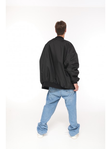 Bomber oversize jacket black